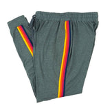 Women's Lightweight Elastic Sweat Pants Varsity Joggers with Drawstring Tie