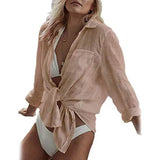 Women's Long Sleeve Beach Shirt Blouse