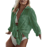 Women's Long Sleeve Beach Shirt Blouse