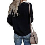 Women's Long Sleeve Crewneck Cute Heart Knitted Sweaters