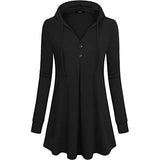 Women's Long Sleeve Hooded Tunic Tops