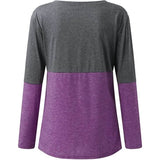 Women's Long Sleeve V Neck Loose Basic Shirt