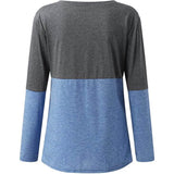 Women's Long Sleeve V Neck Loose Basic Shirt