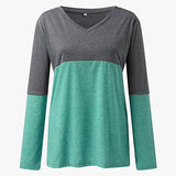 Women's Long Sleeve V Neck Loose Basic Shirt