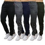 Women's Loose-Fit Marled Fleece Jogger Sweatpants With Zipper Pockets