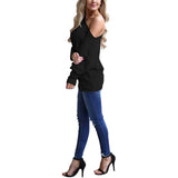 Women's Off-Shoulder Long-Sleeved Top