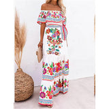 Women's Off Shoulder Print Dress
