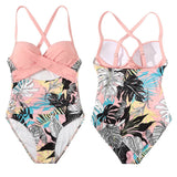 Women's One Piece High Waist Swimwear Tummy Control Cutout