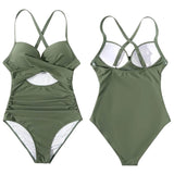 Women's One Piece High Waist Swimwear Tummy Control Cutout