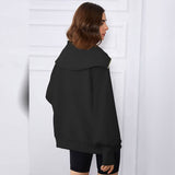 Womens Oversized Half Zip Pullover Sweatshirts Hoodie