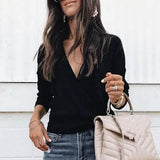 Women's Pullover Solid Colored Basic Long Sleeve Loose Short Sweater Cardigans
