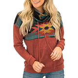 Women's Quarter Zip Color Block Pullover Sweatshirt