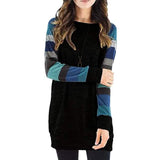 Women's Ribbed Knit Long Sleeve Lightweight Tunic Top