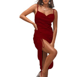 Women's Satin Spaghetti Strap Dress