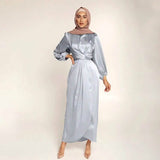 Women's Satin Swing Maxi Dress