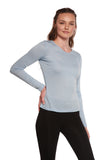 Clearance Women's Scoop Neck 100% Bamboo Viscose Long Sleeve Shirt