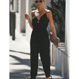 Women's Sexy Casual Daily V Neck Jumpsuit