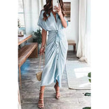 Women's Shirt Maxi Long Dress