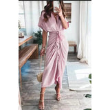 Women's Shirt Maxi Long Dress