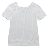 Women's Short Sleeve Back Lace Top Blouse