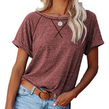 Women's Short Sleeve Raglan Crewneck T Shirts
