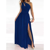 Women's Sleeveless One Shoulder Elegant Dress