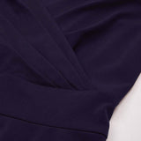 Women's Sleeveless Wrap V-Neck A-line Bridesmaid Cocktail Party Dress