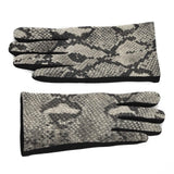 Women's Snakeskin Print Winter Touch Screen Gloves