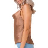 Women's Spaghetti Strap V-Neck Satin Suspender