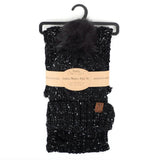 Women's Speckled Knit Hat and Infinity Scarf Set