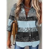 Women's Striped Casual Long Sleeve Shirt