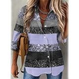 Women's Striped Casual Long Sleeve Shirt