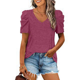 Women's Summer V-Neck Casual T-Shirt