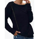 Women's Sweatshirt Pullover Solid Color