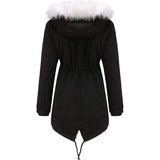 Women's Thick Warm Fleece Lined Winter Coat Jacket Parka with Fluffy Hood