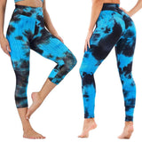 Women's Tie Dye High Waist Tummy Control Butt Lift Yoga Pants Workout Leggings