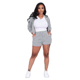 Women's Tracksuits Casual Sportswear Neon Two-Piece Short Sets
