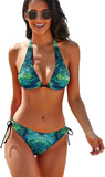 Women's Triangle Bikini Sexy Cutout Bikini Thong Bikini Set Tie Back Two Piece Swimsuit Bathing Suit