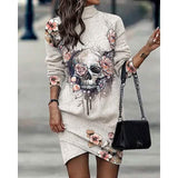Women's Turtleneck Sweatshirt Dress