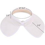 Women's Wide Brim Roll-up Straw Sun Hat Sun Visor