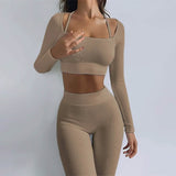 Women's WorWomen's Long Sleeve Sport Activewear Setkout Sets
