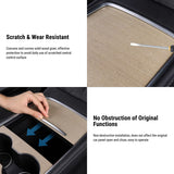 Wood Center Console Wrap for Model 3/Y | Open-Grain Match | Scratch Protection