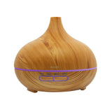 Wood Grain Ultrasonic Cool Mist Diffuser With 7 Color LED Lights