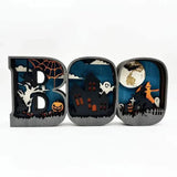 Wooden 3D Halloween Letter Shaped LED Light