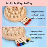 Wooden Memory Match Game - Educational Chess Puzzle for Kids & Adults