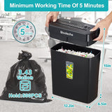 Woolsche Paper Shredder - 10-Sheet Cross Cut with 3.43-Gallon Basket - P-4 Security Level - 3-Mode Design - Shreds CD and Credit Card - Durable, Fast, and Jam Proof for H