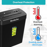 Woolsche Paper Shredder - 10-Sheet Cross Cut with 3.43-Gallon Basket - P-4 Security Level - 3-Mode Design - Shreds CD and Credit Card - Durable, Fast, and Jam Proof for H