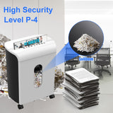 Woolsche Paper Shredder, P-4 Security Level,12-Sheet Cross Cut with 4.76-Gallon Pull Out Bin, Shred Paper and Credit Card/CD for Office Use
