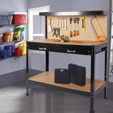 Work Benches for Garage Shop Work Station Tools Table with Peg Board and Drawers