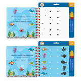Lino Magic Painting Book: Reusable Water Coloring Book for Mess-Free Fun. Ideal Children's Art Activity, Toddler Coloring, Animals Theme